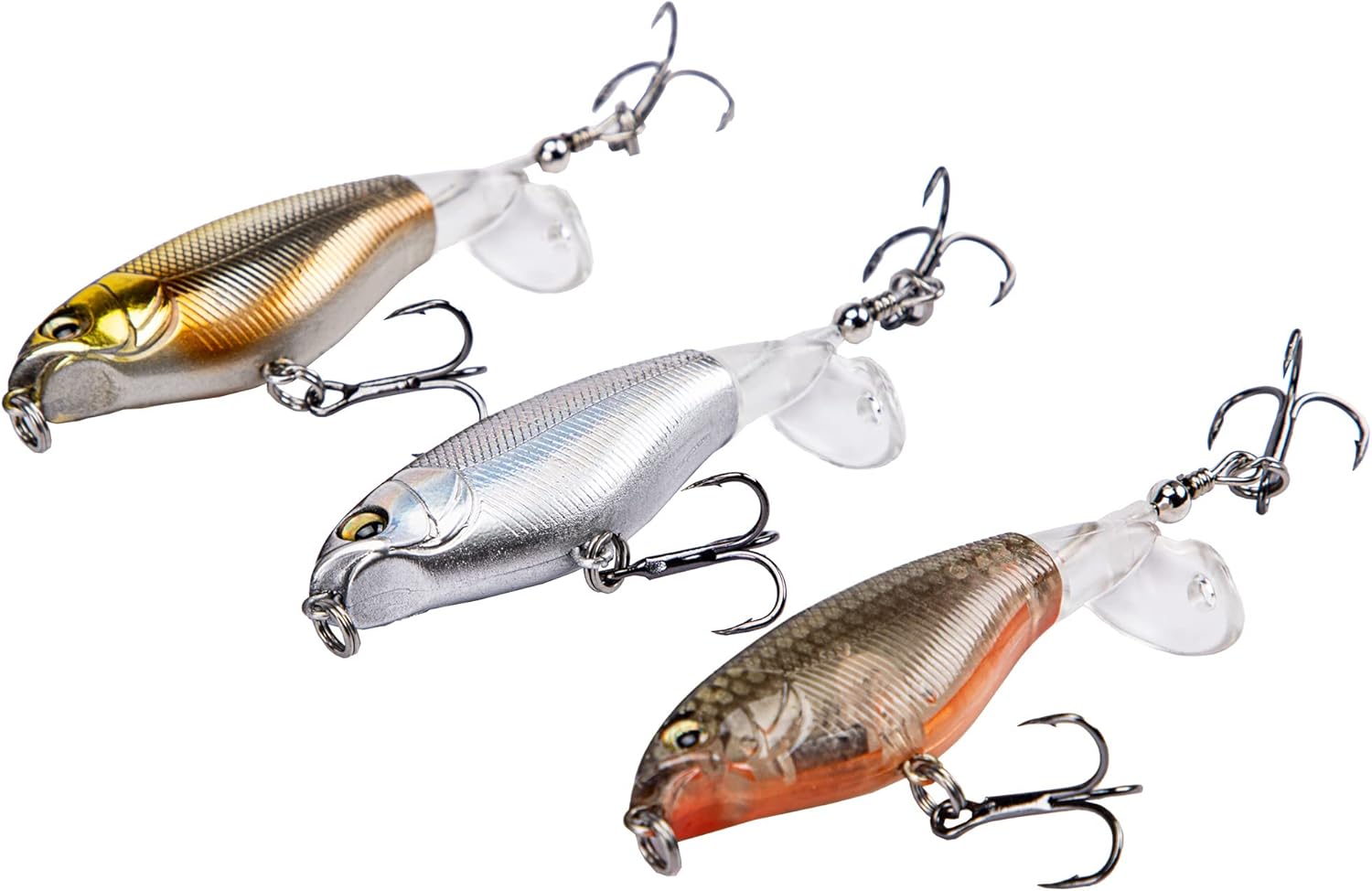 Bass Whopper 3Pc Topwater Lure Set by Raozhou