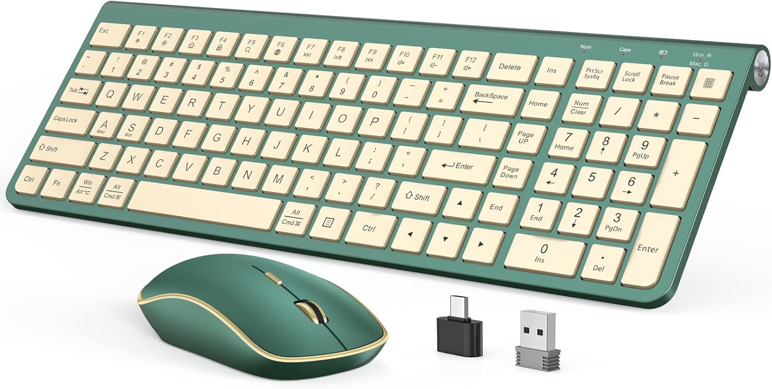 JOYACCESS Wireless Keyboard and Mouse Combo for Ergonomic Comfort