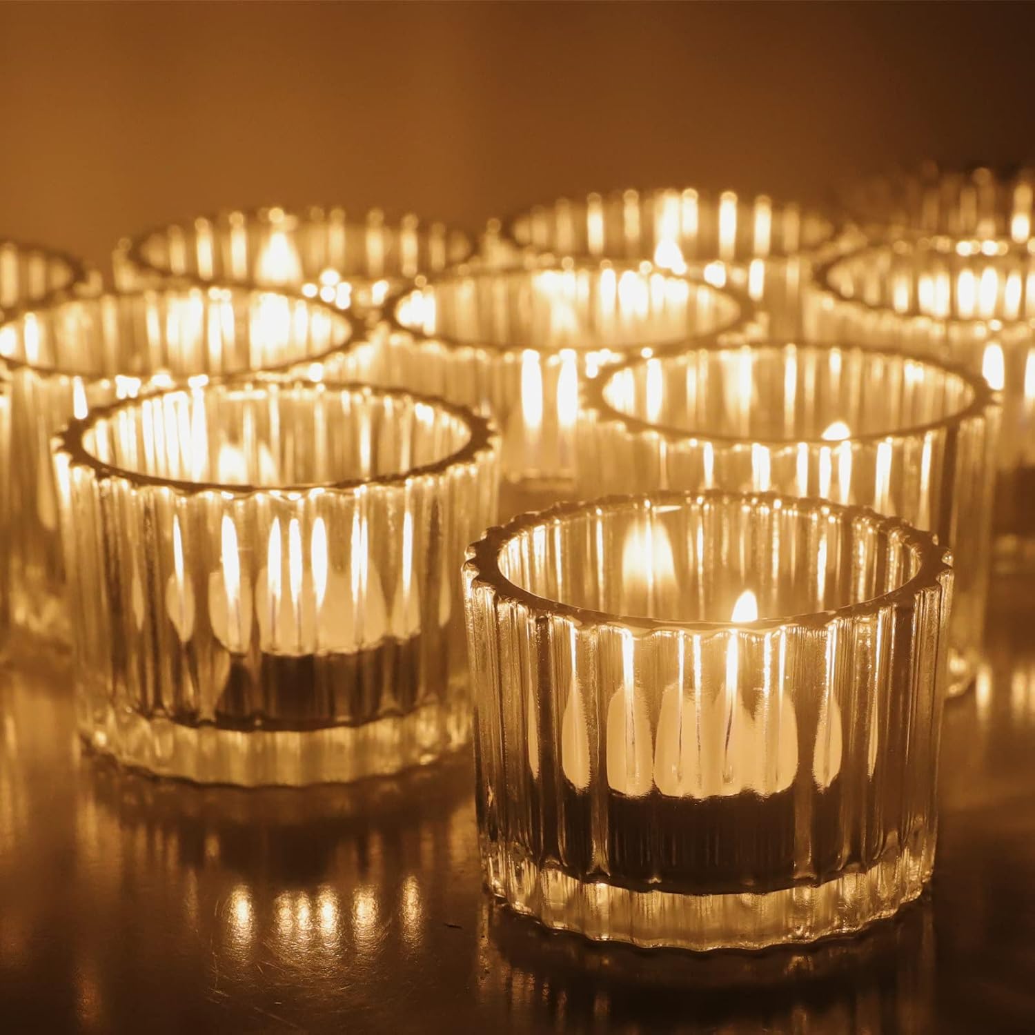VOHO Tealight Candle Holder Set of 24 for Elegant Decor