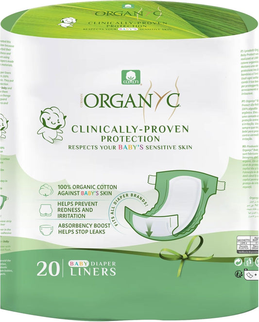 Organyc Organic Cotton Diaper Liner: Gentle & Versatile, 20 Count