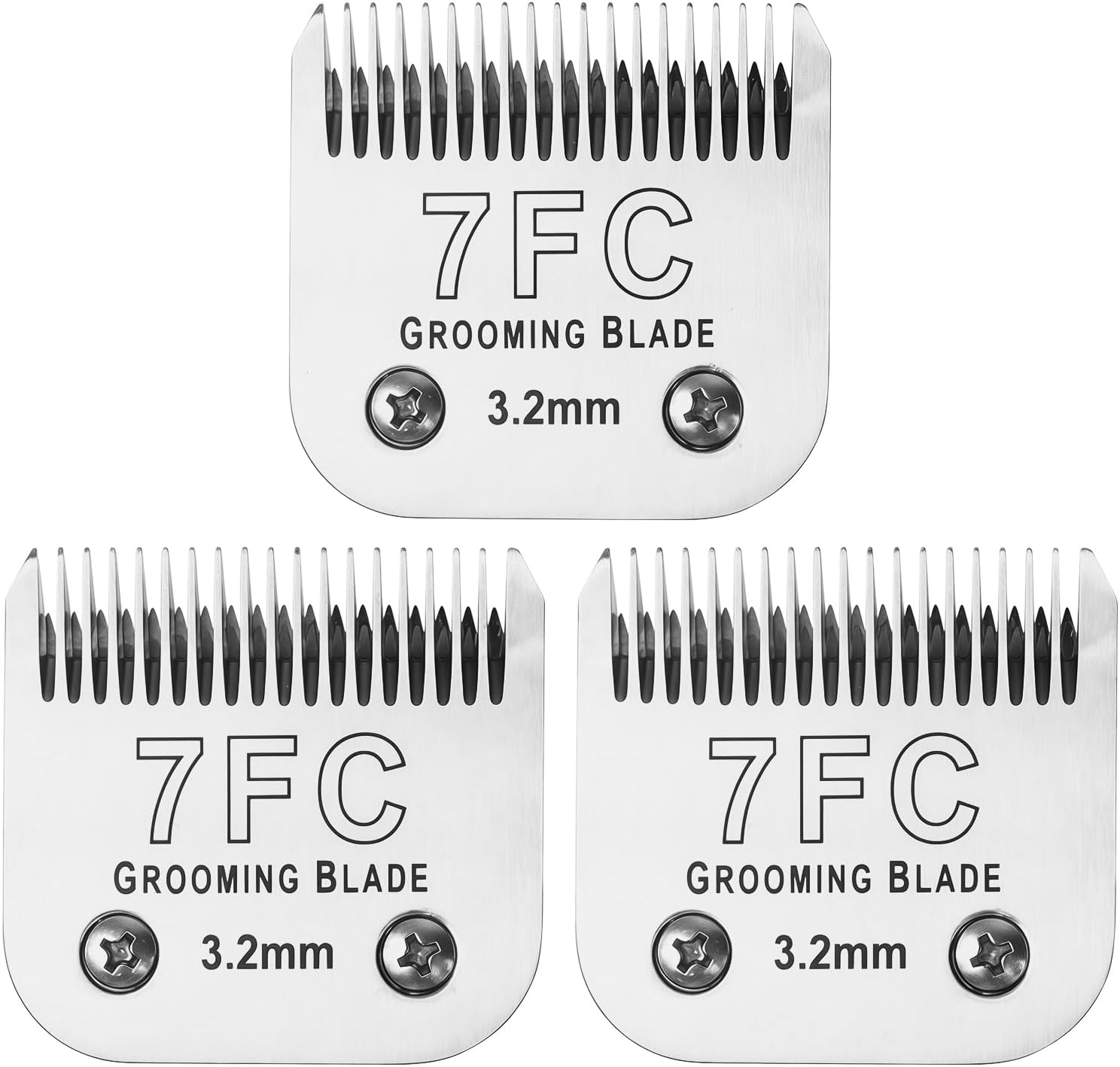 3 Pcs Size 7FC Detachable Dog Grooming Blades for Clippers