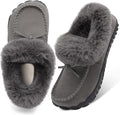 BARERUN Womens Moccasin Snow Boots - Cozy Faux Fur Winter Ankle Boots