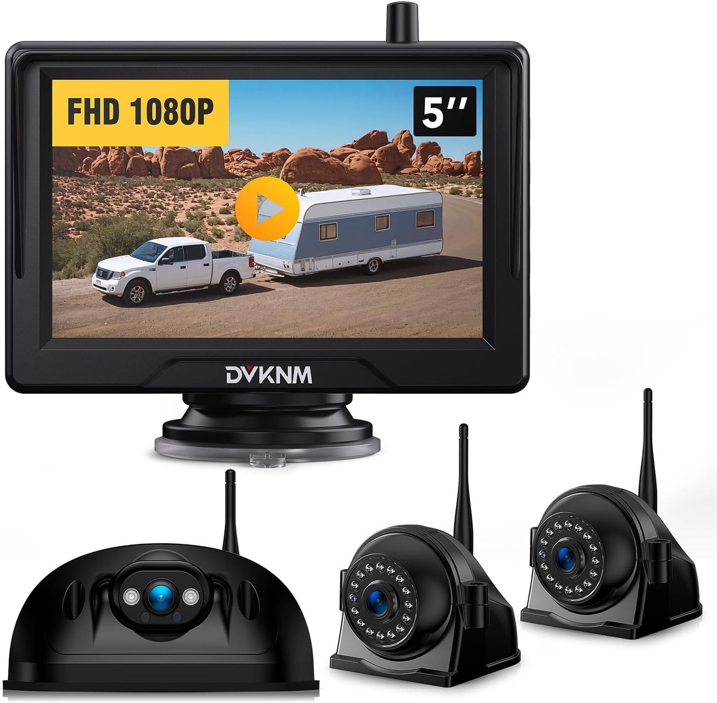 Wireless RV Backup Camera System with FHD 1080P Monitor