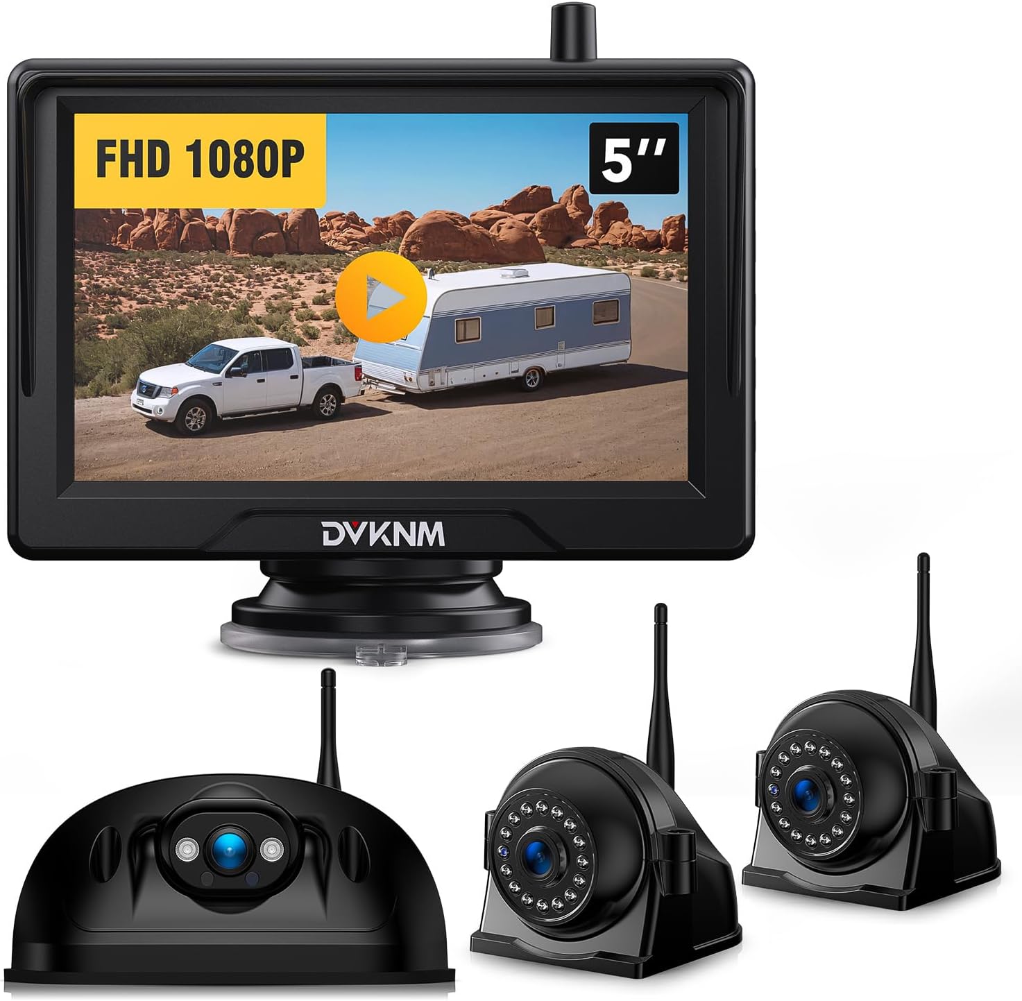 Wireless RV Backup Camera System with FHD 1080P Monitor