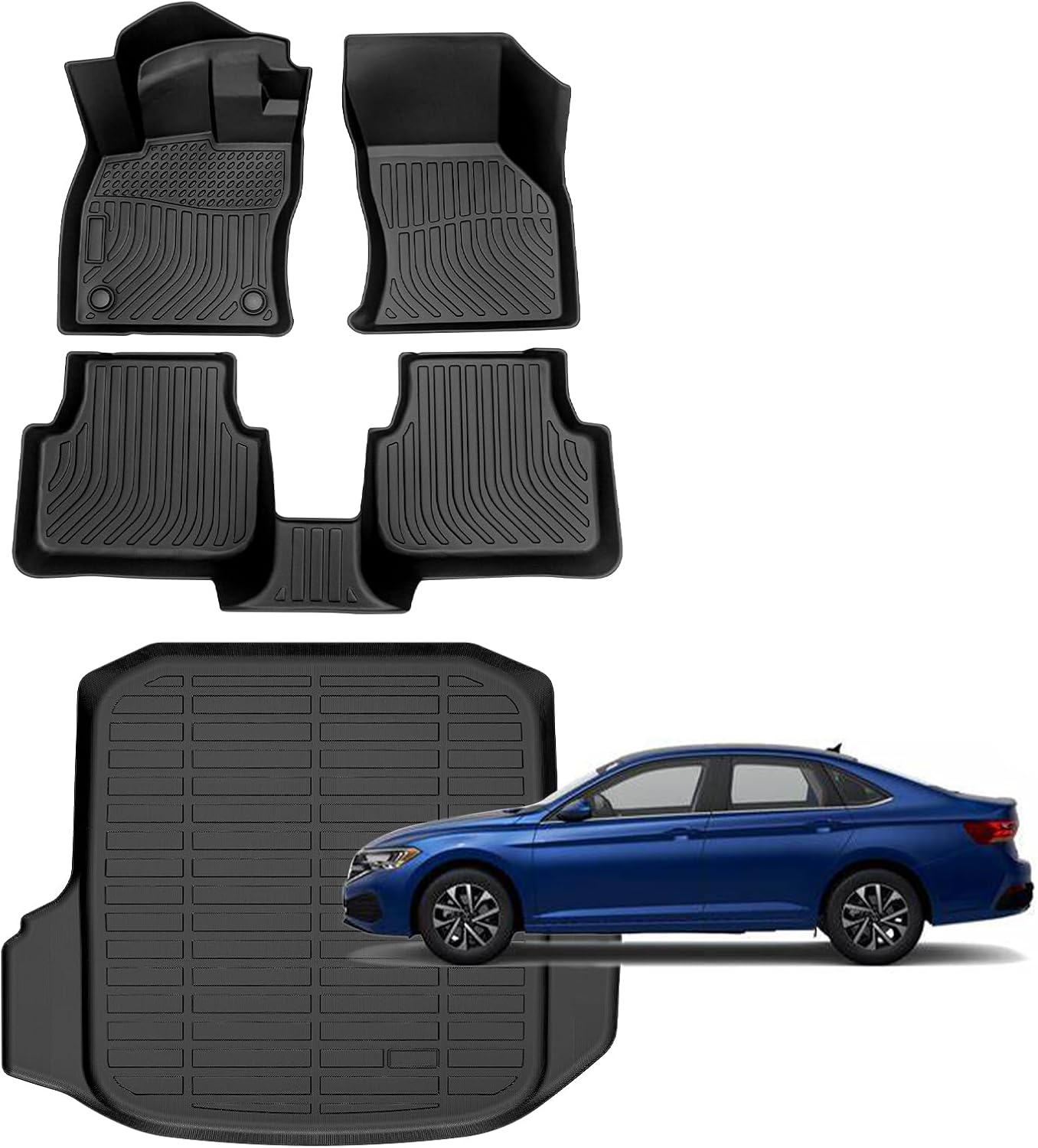 Custom Fit All Weather Floor Mats for Volkswagen Jetta 2019-2025
