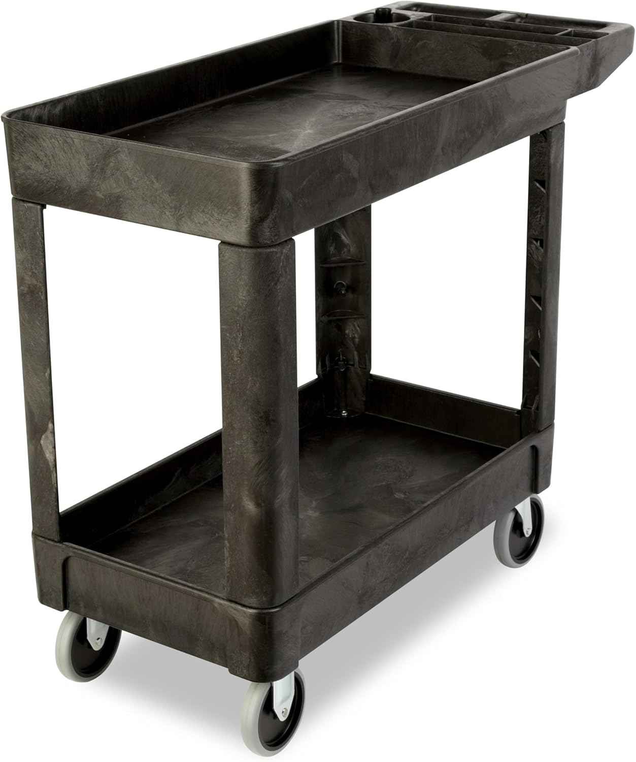 Rubbermaid Commercial 2-Shelf Utility Cart for Heavy Loads