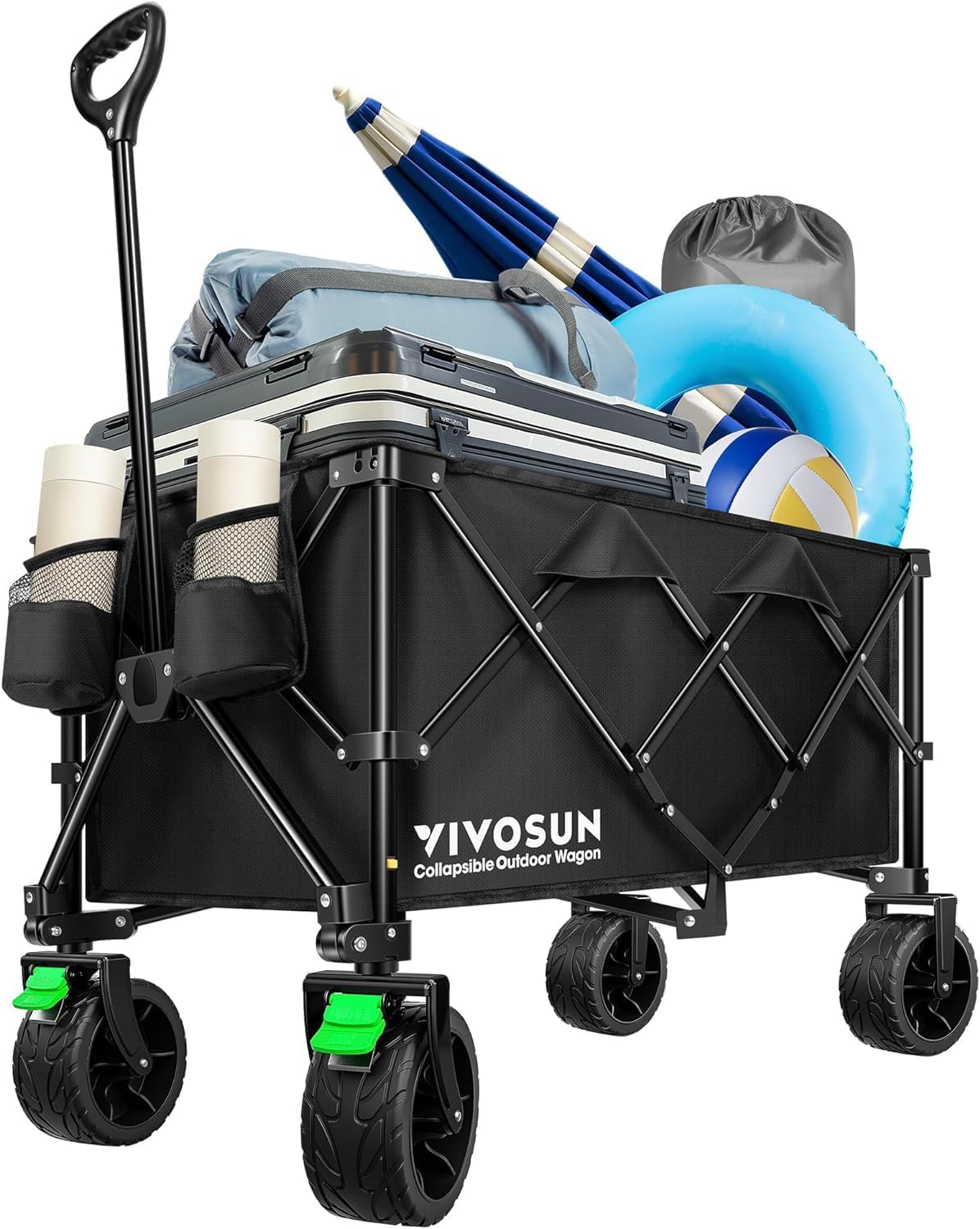 VIVOSUN Collapsible Folding Wagon for Outdoor Utility Needs