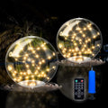 2 Pack Solar Floating Pool Lights 14 in Warm White - Remote Control