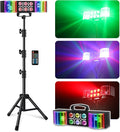 DJ Lights with Stand for Parties - RGBW LED Derby Par Light Set