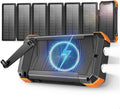Solar Charger with 7 Panels Portable Power Bank - Rugged 15W Charging
