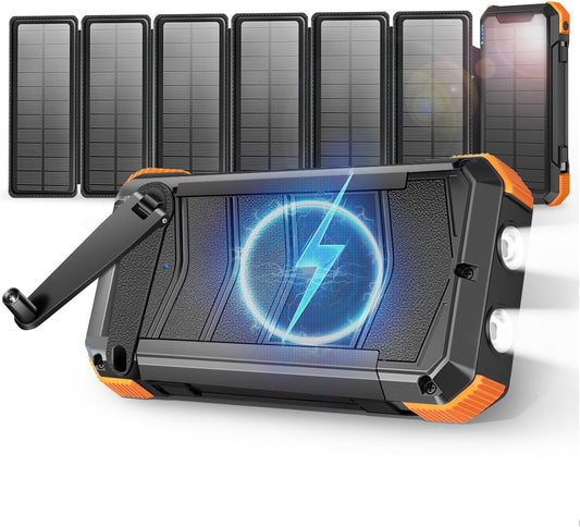 Portable Solar Charger with 7 Panels for Fast Charging Needs