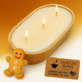 Gingerbread Soy Dough Bowl Candle - 3 Wick Rustic Farmhouse Decor