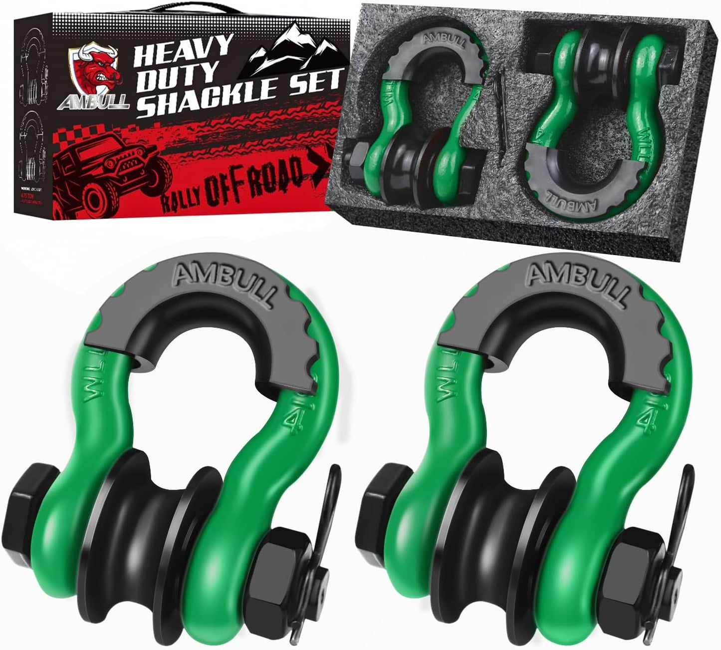 Upgraded Snatch Block with 3/4 D Ring Shackle for Recovery