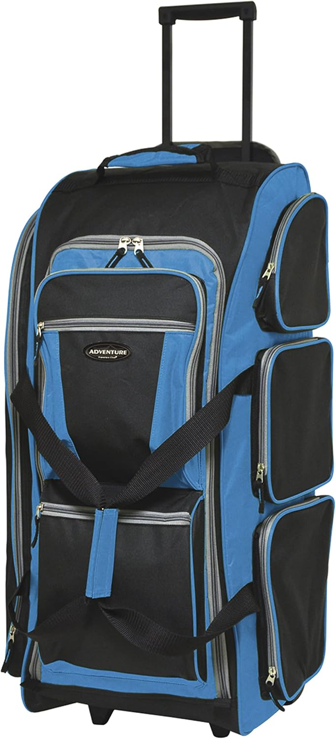 Travelers Club Xpedition 30 Inch Multi-Pocket Rolling Duffel