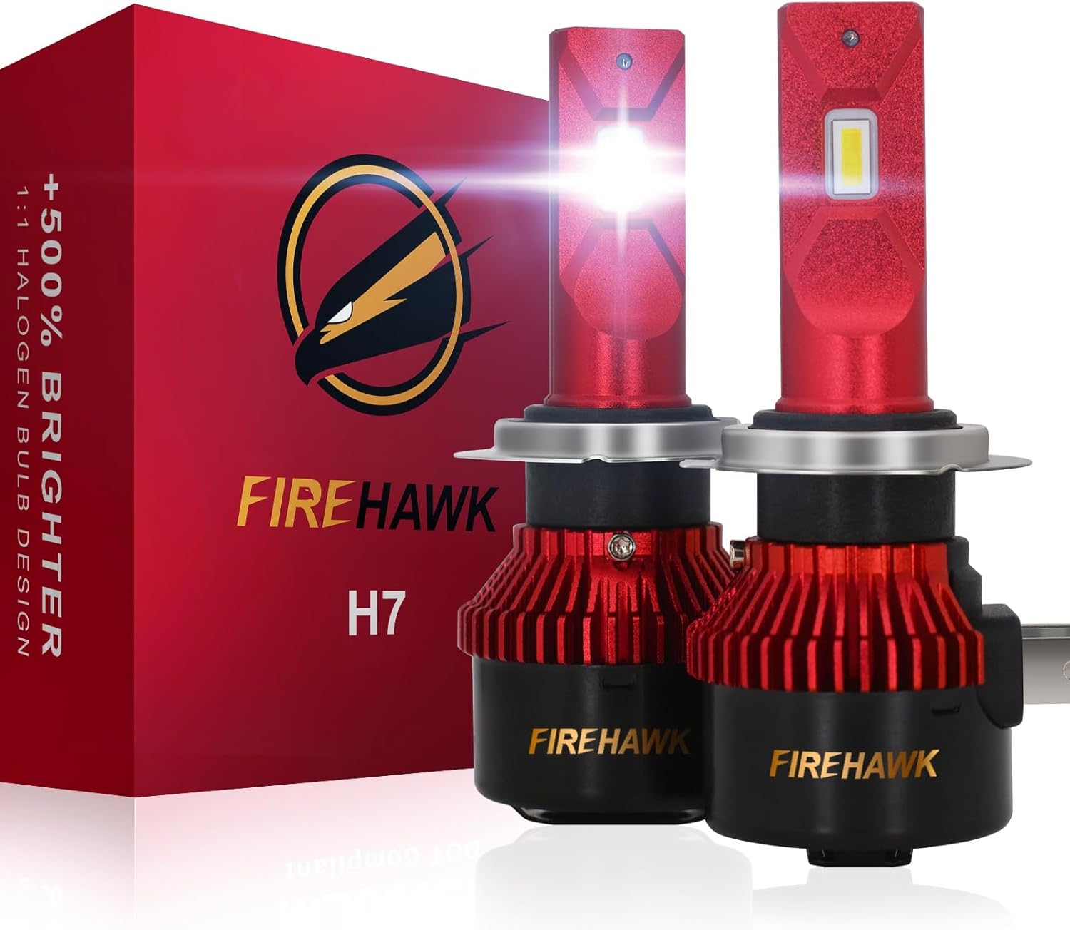 Firehawk H7 Bulbs 30000LM Pure White 6000K for Fog Lights