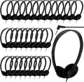 30 Pack Kids Headphones - Bulk Classroom Set, Adjustable & Durable, Perfect for Students & Adults