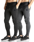 Mens Zip Joggers Pants for Men - Slim Tapered Sweatpants with Pockets