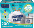 Member's Mark Power Flex Tall Kitchen Drawstring Trash Bags - Durable