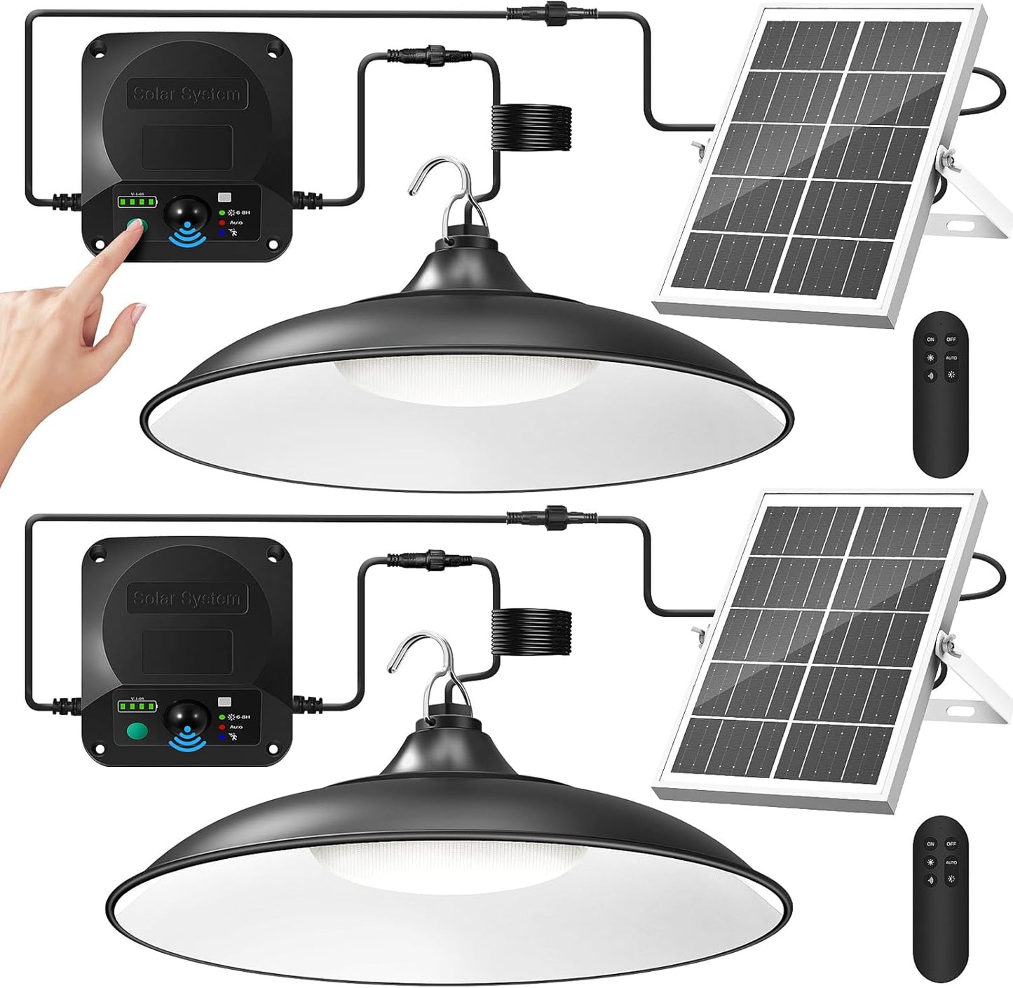 Solar Shed Light Indoor Outdoor with Motion Sensor and Remote