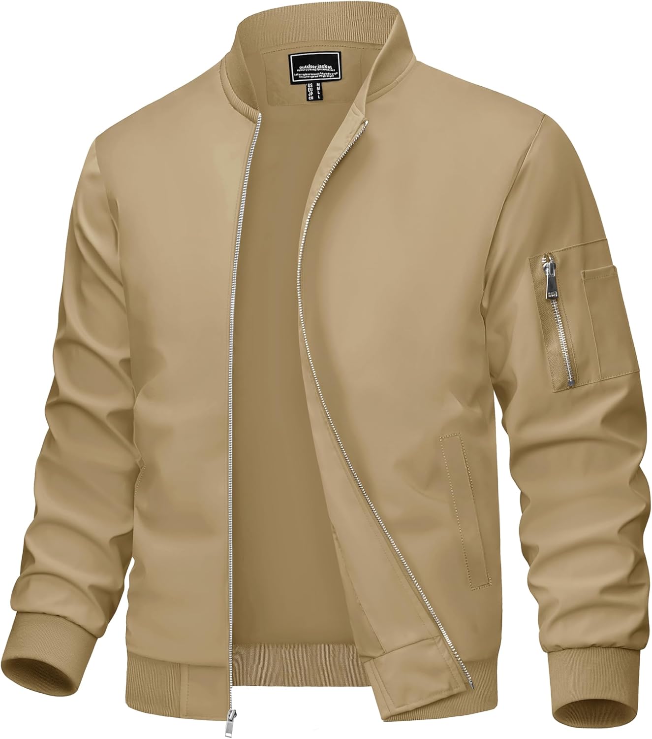 Lightweight Men's Bomber Jacket for Casual Spring and Fall Wear