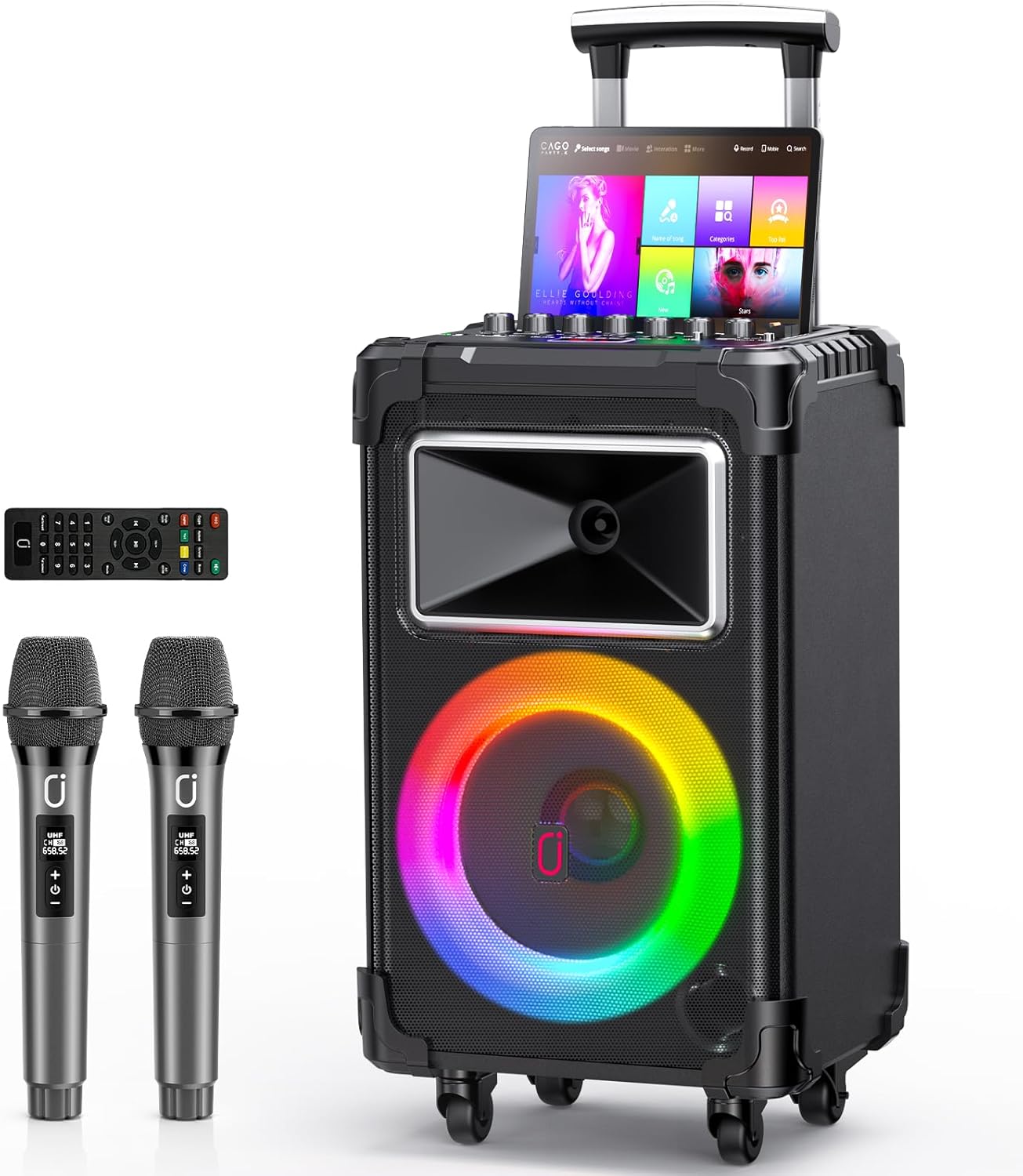 Wireless Karaoke Fun with Powerful Subwoofer