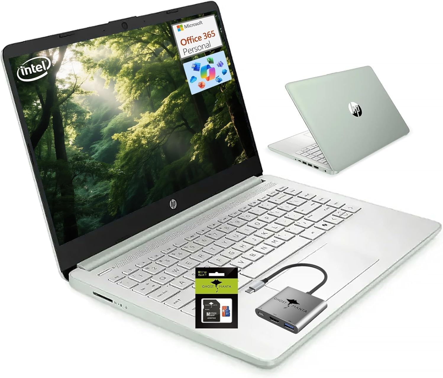 HP 14in Student Laptop with Copilot AI and Quad-Core Power