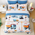 7 Piece Boys Comforter Set Full Size Excavator Bedding Set