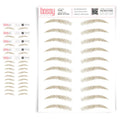 Temporary Eyebrow Tattoos Waterproof Stickers - Natural Strokes Taupe
