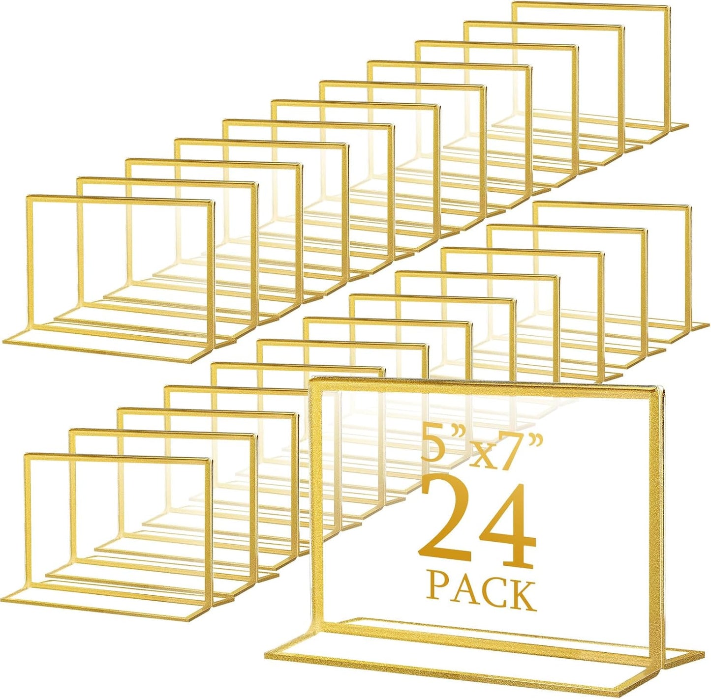 Clear Acrylic Sign Holder 24 Pack for Weddings and Events