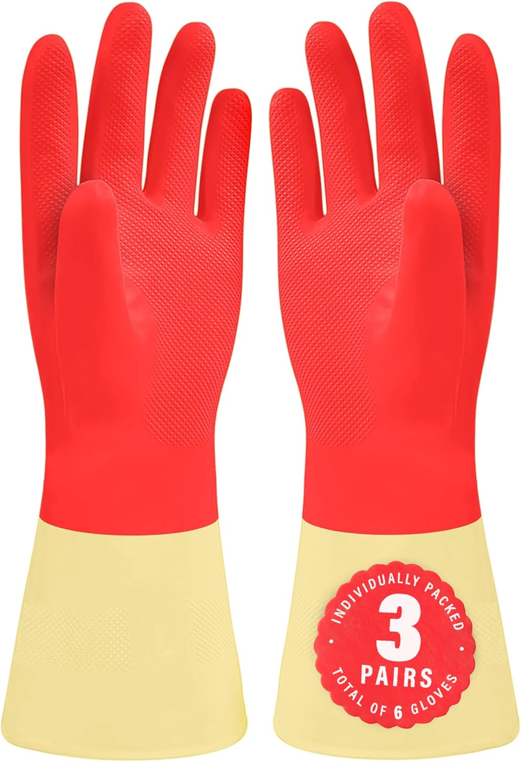SteadMax Red Cleaning Gloves - Ultimate Durability!