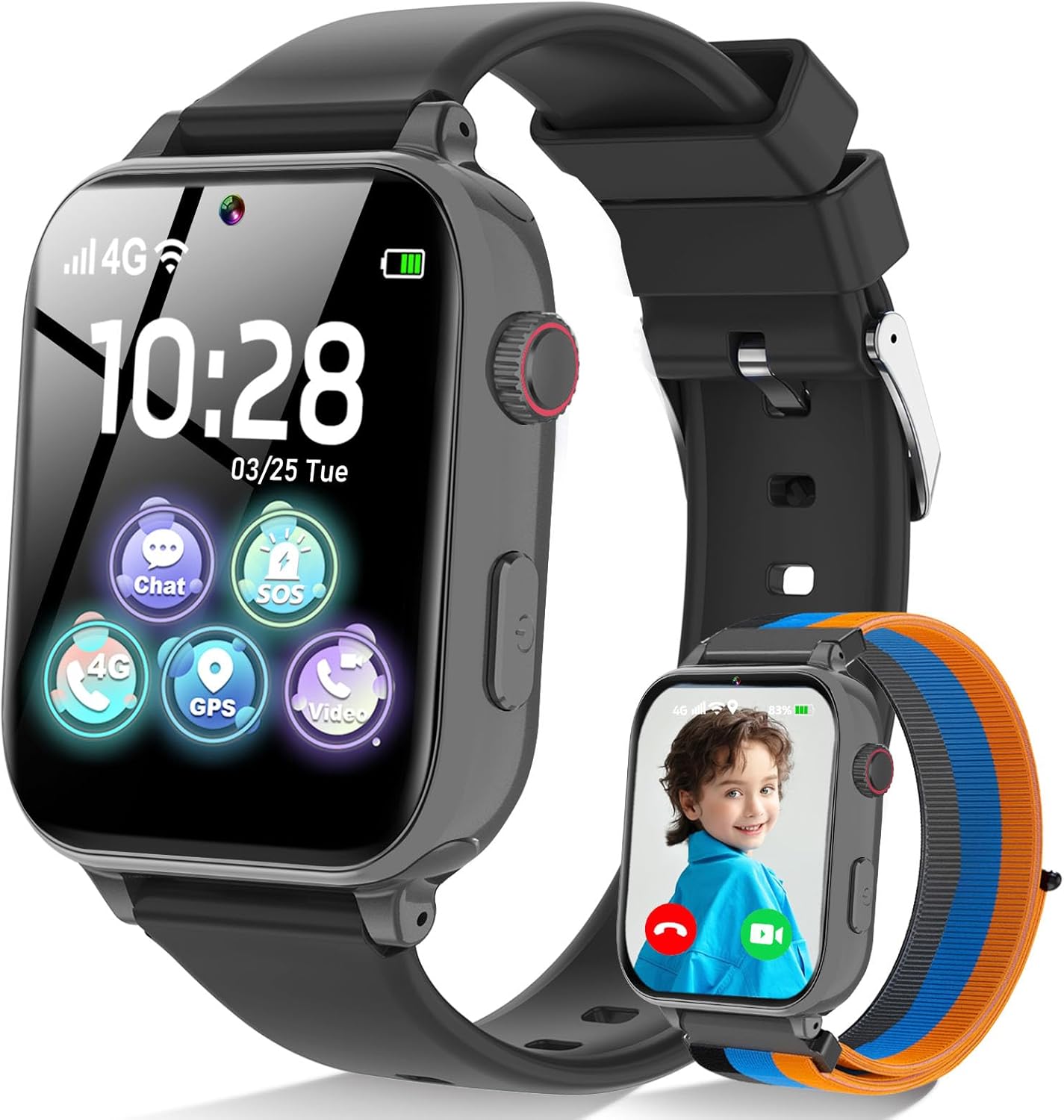 4G Kids Smart Watch GPS Tracker with Calling and SOS Features