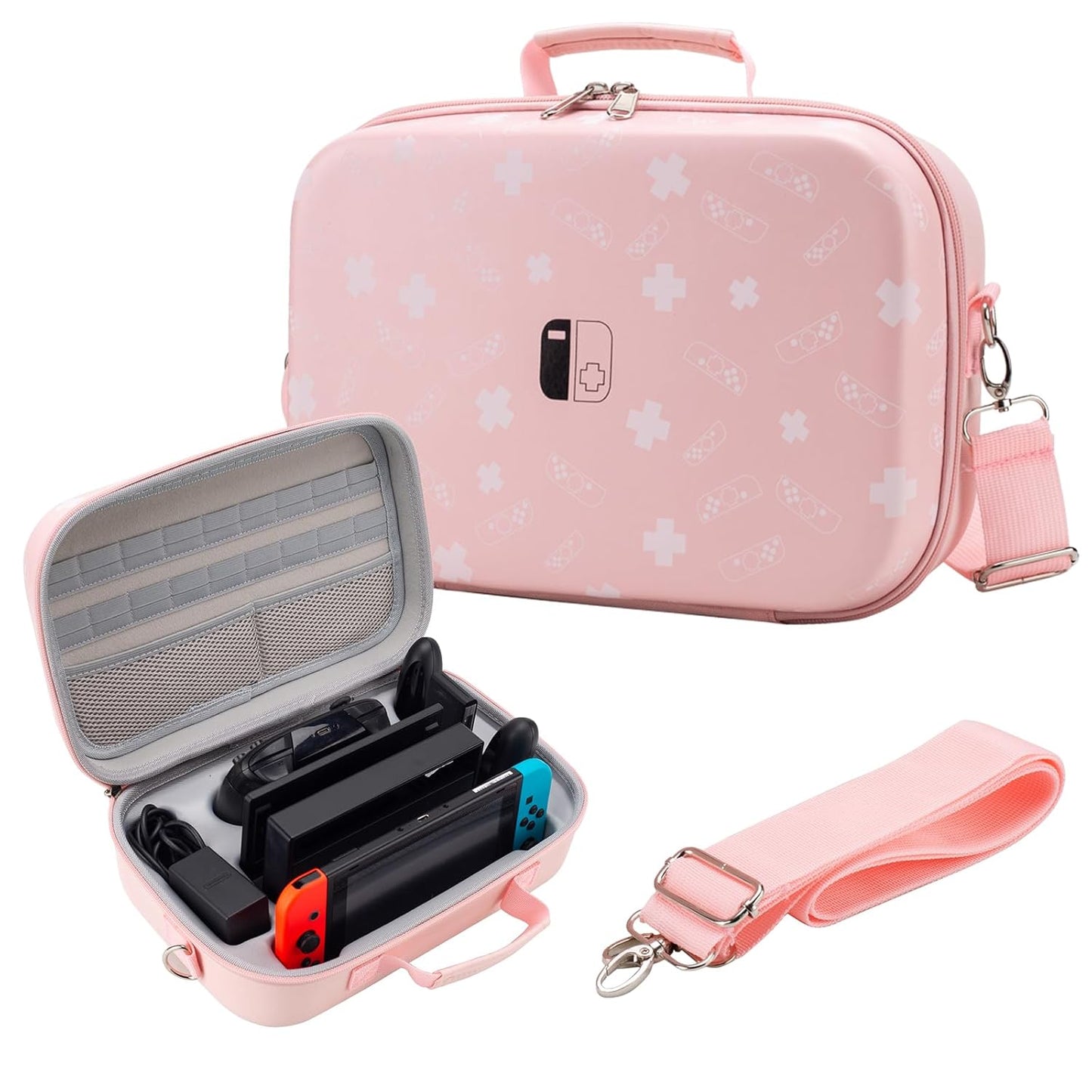 Flyekist Deluxe Portable Travel Messenger Bag for Nintendo Switch