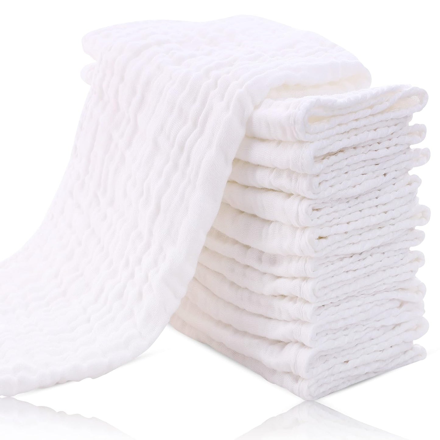 Ultra-Soft Absorbent Baby Burp Cloths by Cute Castle