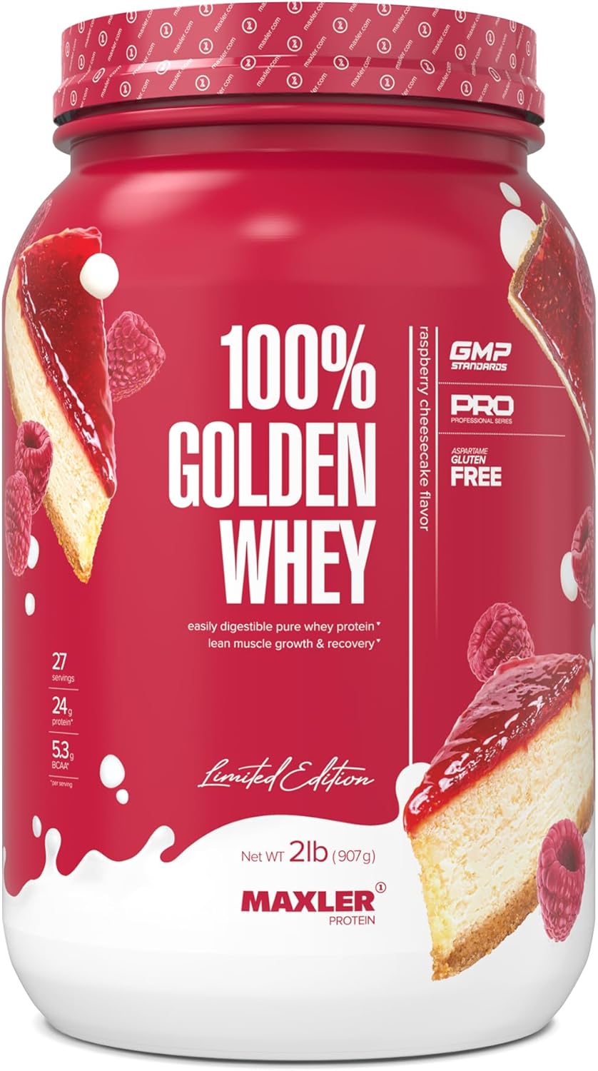 Maxler 100% Golden Whey Protein - Premium Raspberry Cheesecake