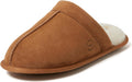 Men's Bradford Suede Scuff Slippers - Plush Memory Foam Comfort