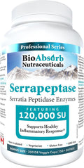 Bio Absorb Serrapeptase Enzyme 120000 SPU - High Potency 200-Day