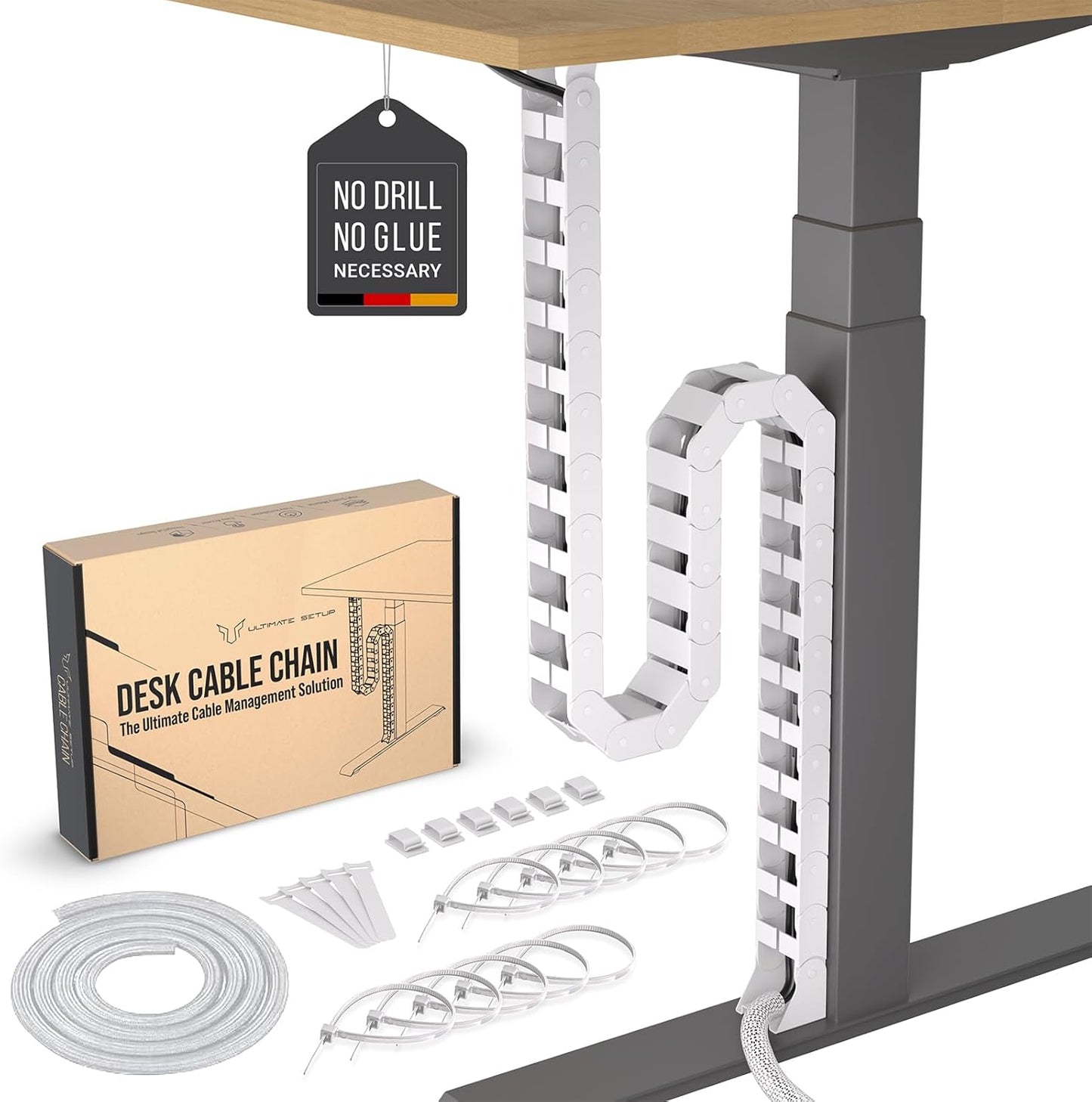 Under Desk Cable Management Vertebrae for Sit Stand Desks