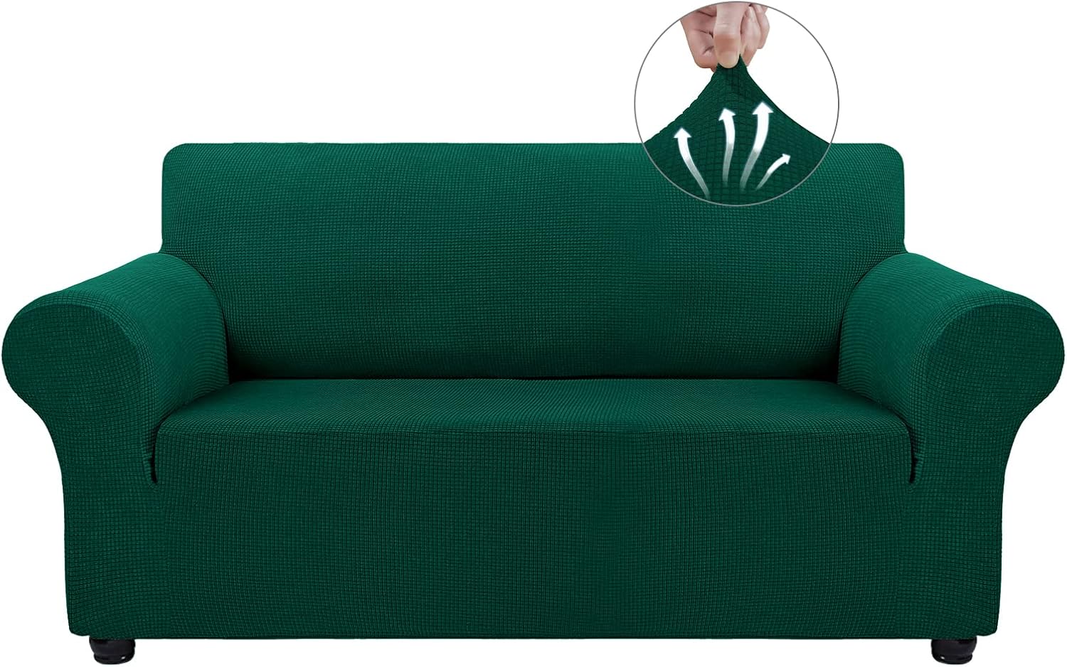 Asnomy Sofa Covers for 2 Cushion Couch Stretch Loveseat Covers