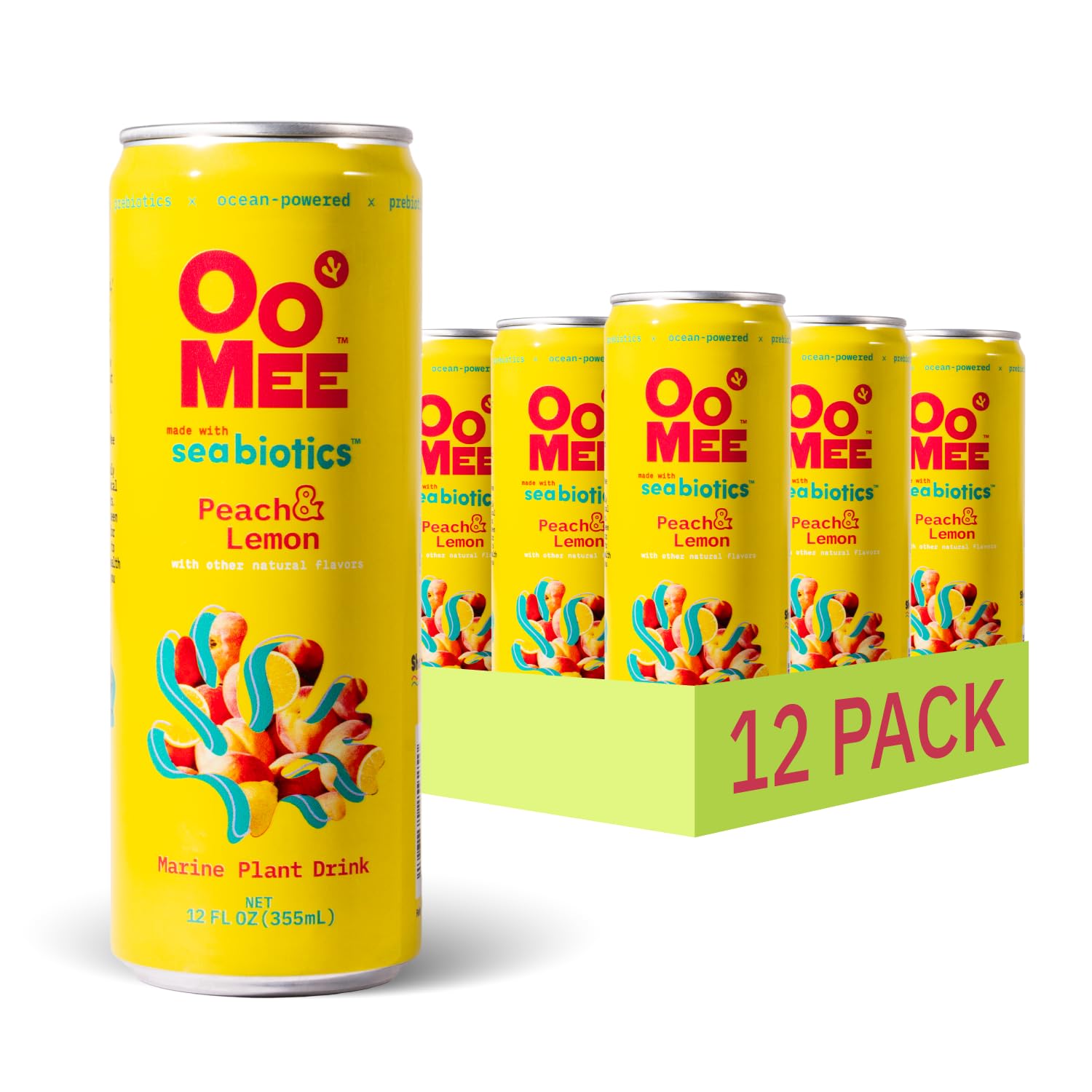 OoMee Prebiotic Drink for Digestive Health in Peach & Lemon