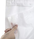 Snap-in Waterproof Shower Liner: No Hooks, Easy-On/Easy-Off - 70x54