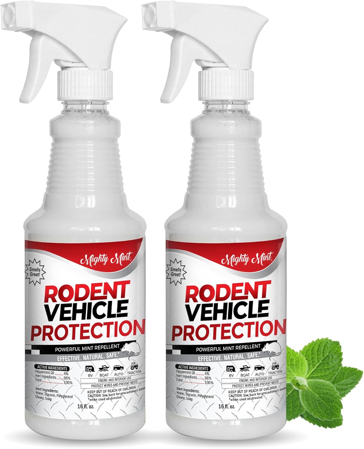 Mighty Mint Peppermint Oil Rodent Repellent Spray for Vehicles