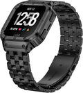SUPLINK Stainless Steel Case & Band for Fitbit Versa 4/3/2 - Metal