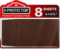 Felt Furniture Pads X-PROTECTOR 8 PCS - Heavy Duty Brown Felt Sheets