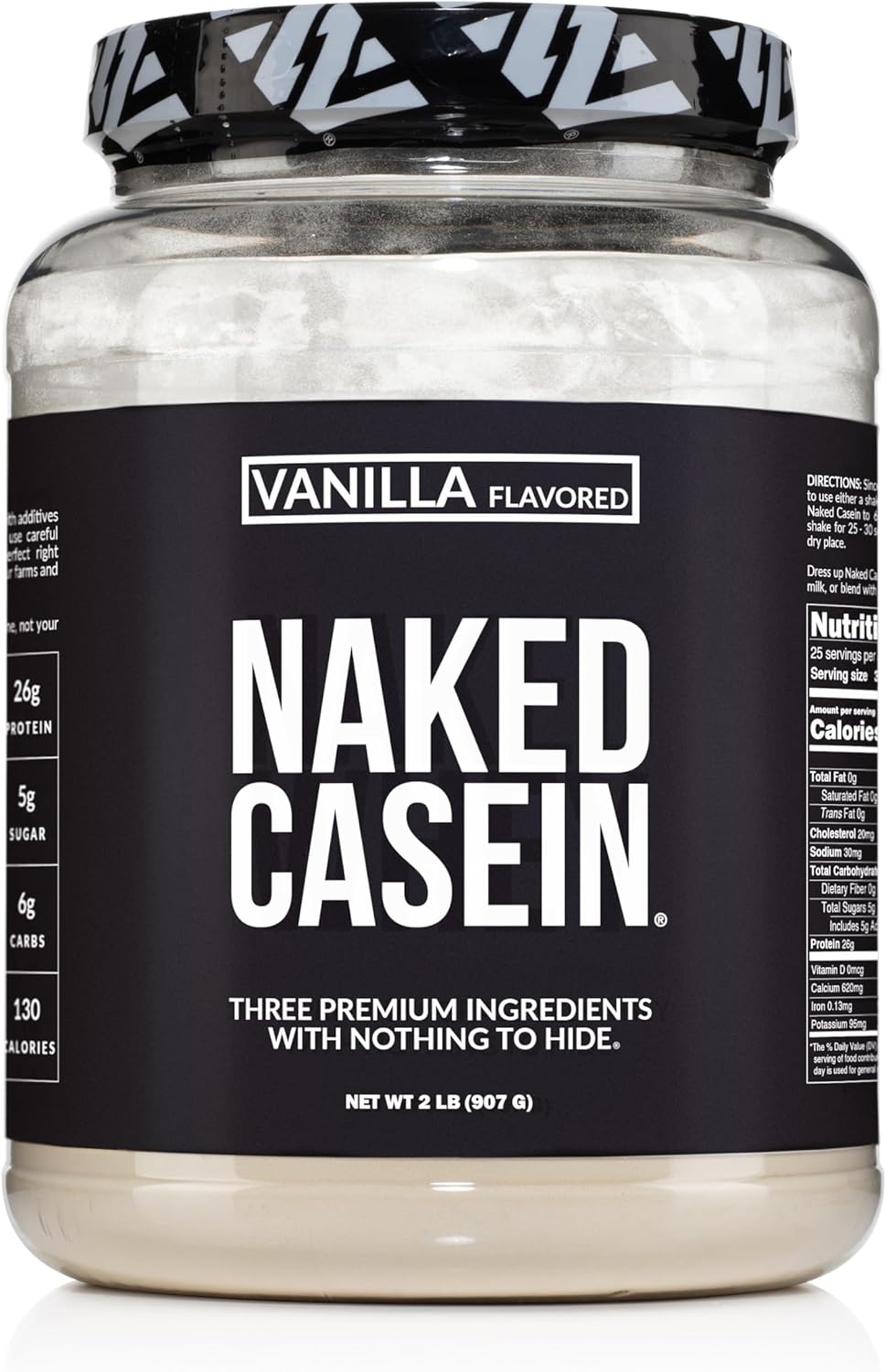 NAKED Casein Protein Powder - Pure Micellar Vanilla 2Lb