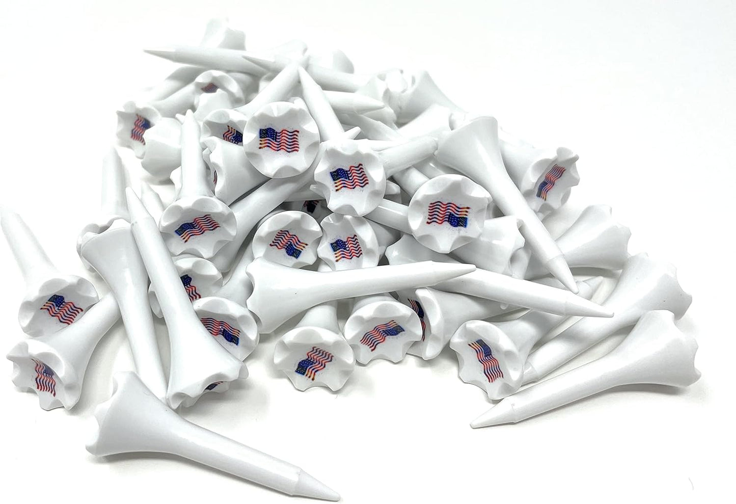High Visibility Short Plastic Golf Tees - Pack of 50/100