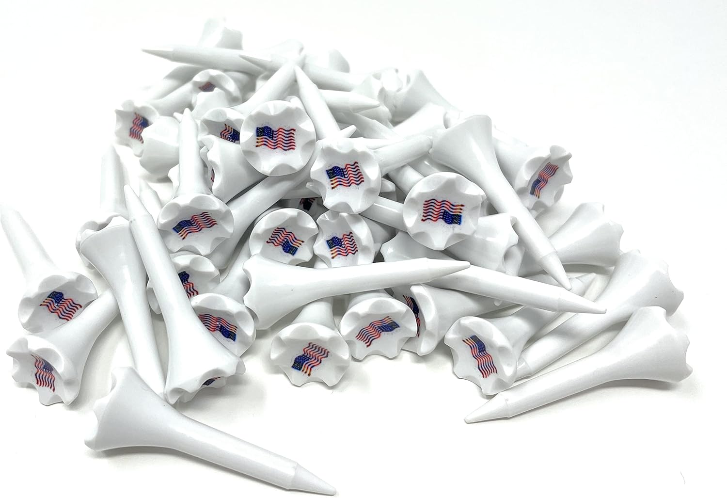 High Visibility Short Plastic Golf Tees - Pack of 50/100