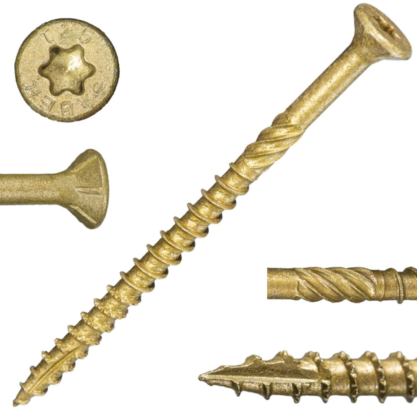 Tan XL1500 Coated Exterior Star Drive Deck Screws for Construction