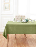 Solino Home Linen Tablecloth 60 x 132 Inch - Moss Green