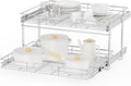 Pull Out Cabinet Organizer 2-Tier Slide Out Spice Rack - Smooth Slide