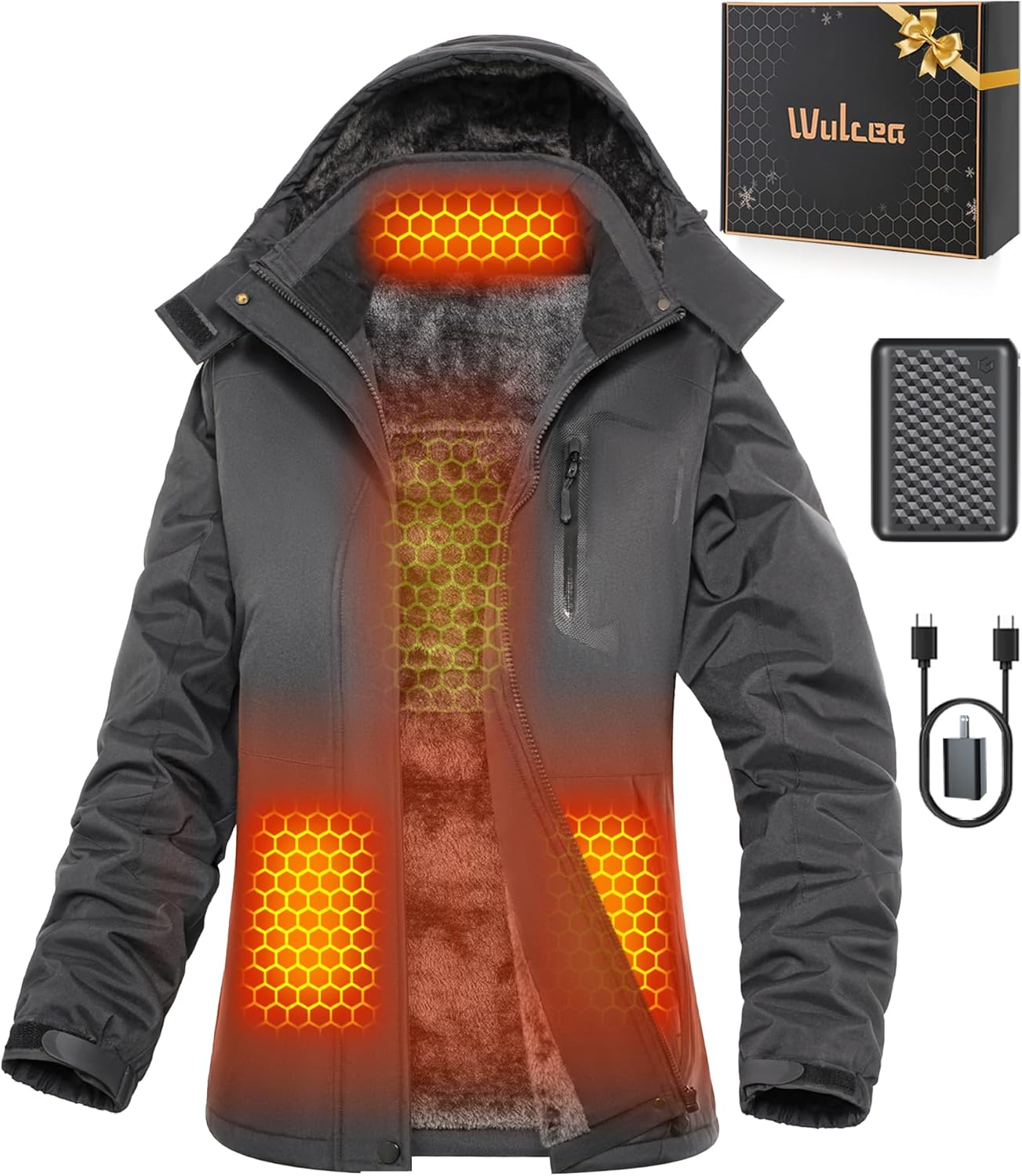 Wulcea Graphene Heated Jacket for Women with Large Battery Pack